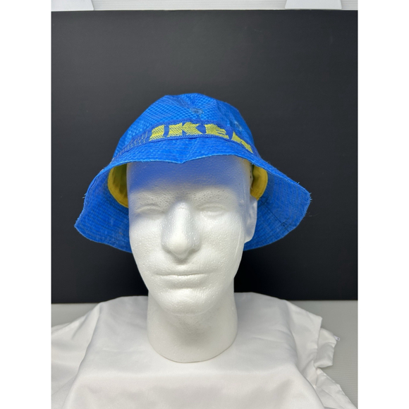 IKEA Bucket Hat KNORVA Frakta with Lining & Vent Holes Rain Hat Sun Blue Bag - Picture 2 of 7